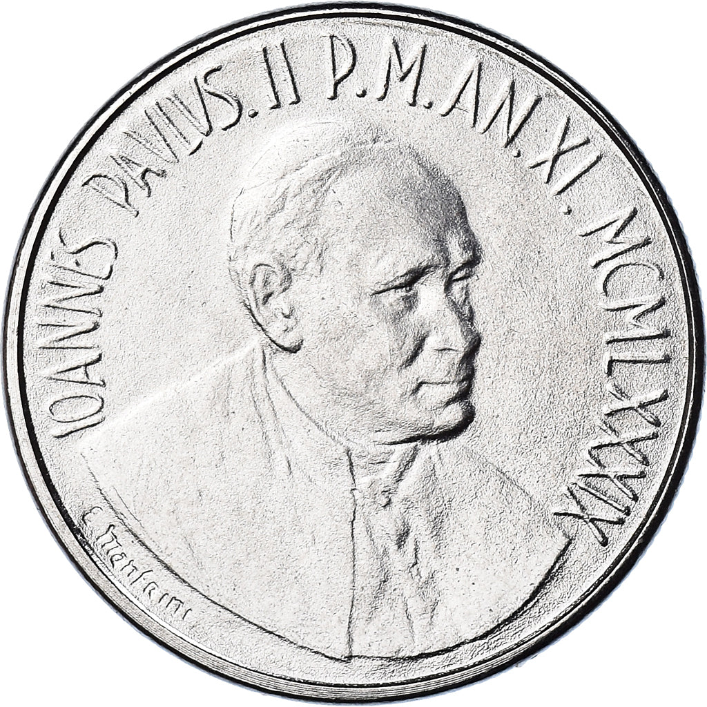 Coin, VATICAN CITY, John Paul II, 50 Lire, 1989, FDC, MS(65-70), Stainless