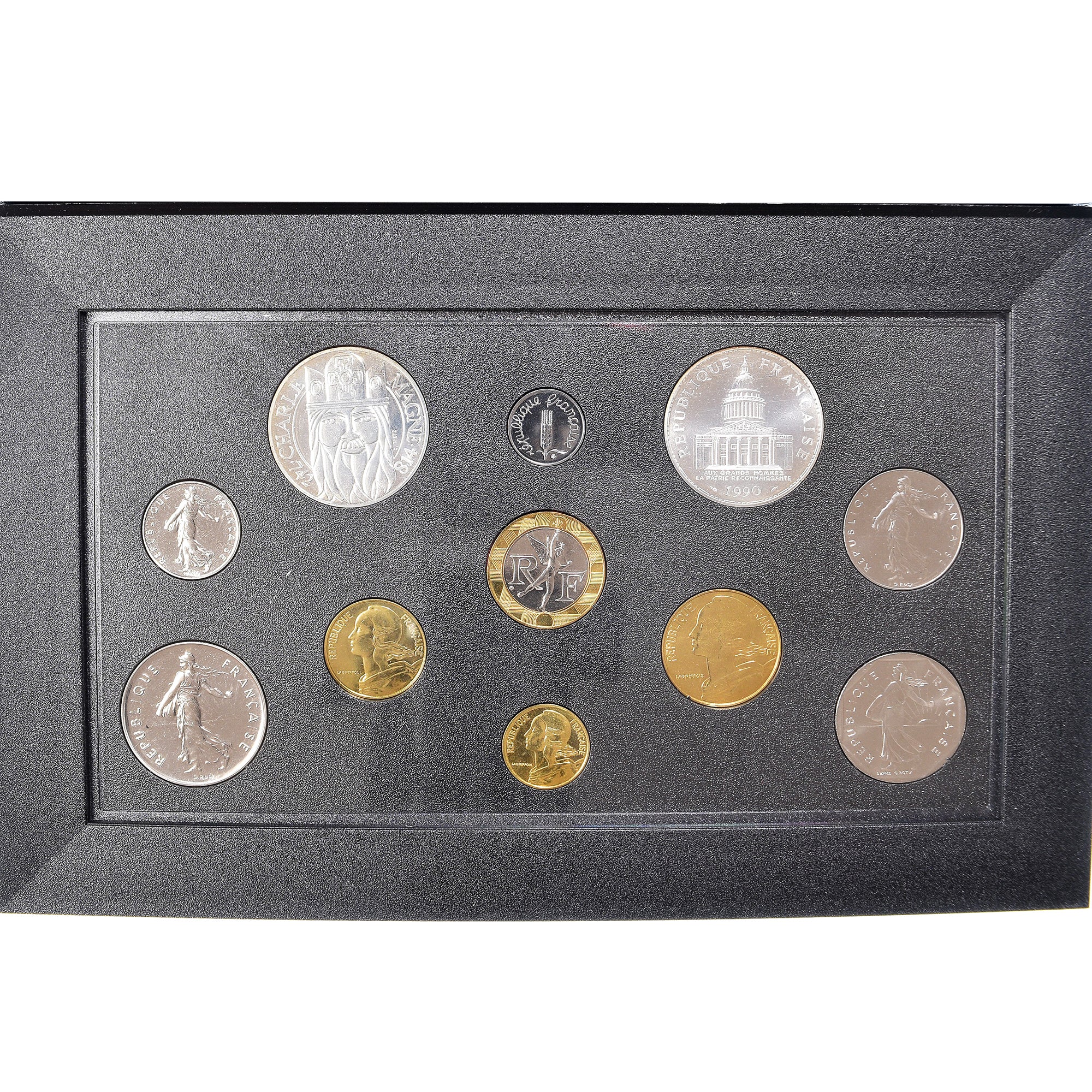 Coin, France, Set 11 monnaies, 1990, Paris, FDC, MS(65-70), (No Composition)