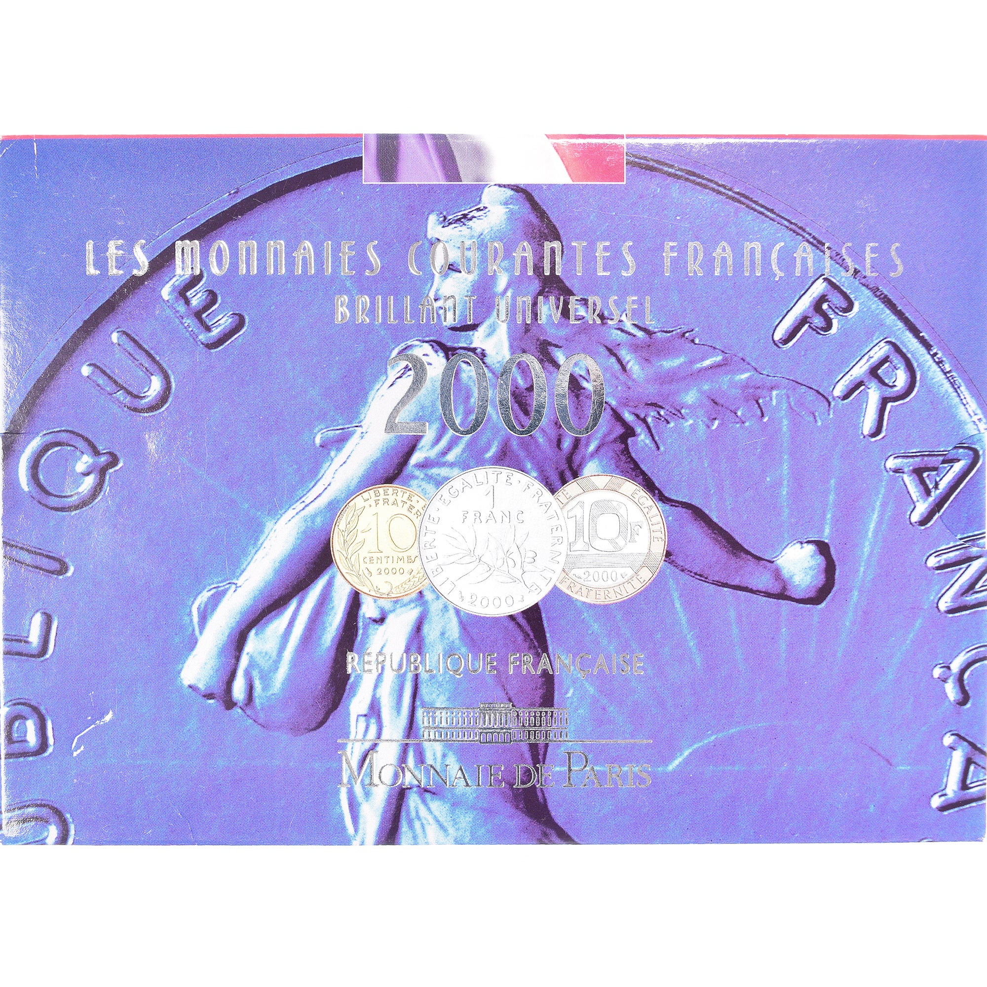 Moeda, França, Monnaie de Paris, Set 10 Monnaies., 2000, Paris, BU, MS(65-70)