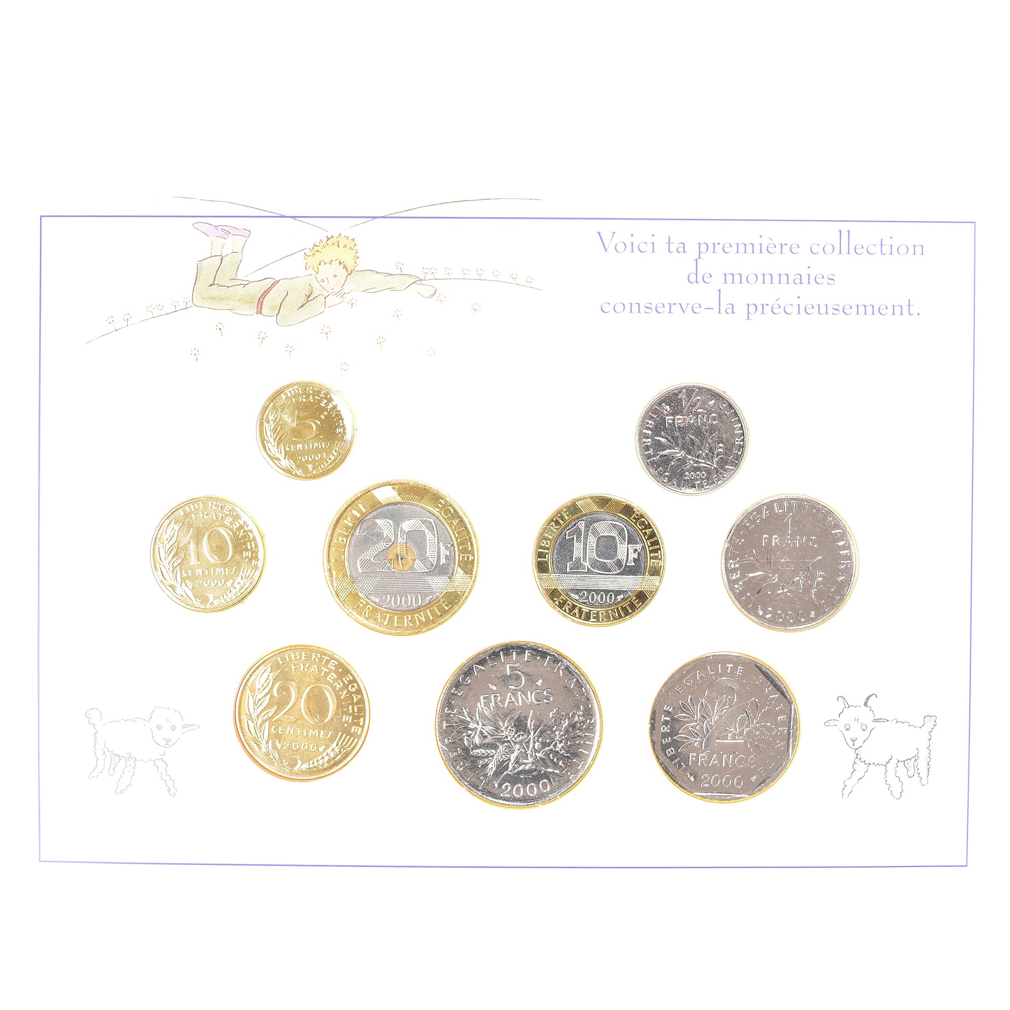 Coin, France, Petit Prince, Set 9 monnaies, 2000, Paris, BU, MS(65-70)