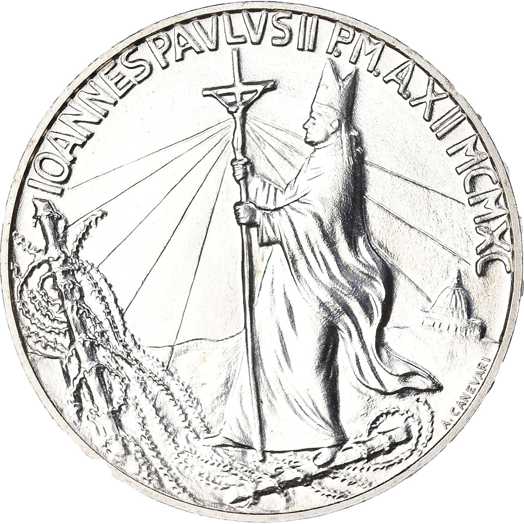 Moneda, CIUDAD DEL VATICANO, John Paul II, 1000 Lire, 1990, Roma, FDC, FDC
