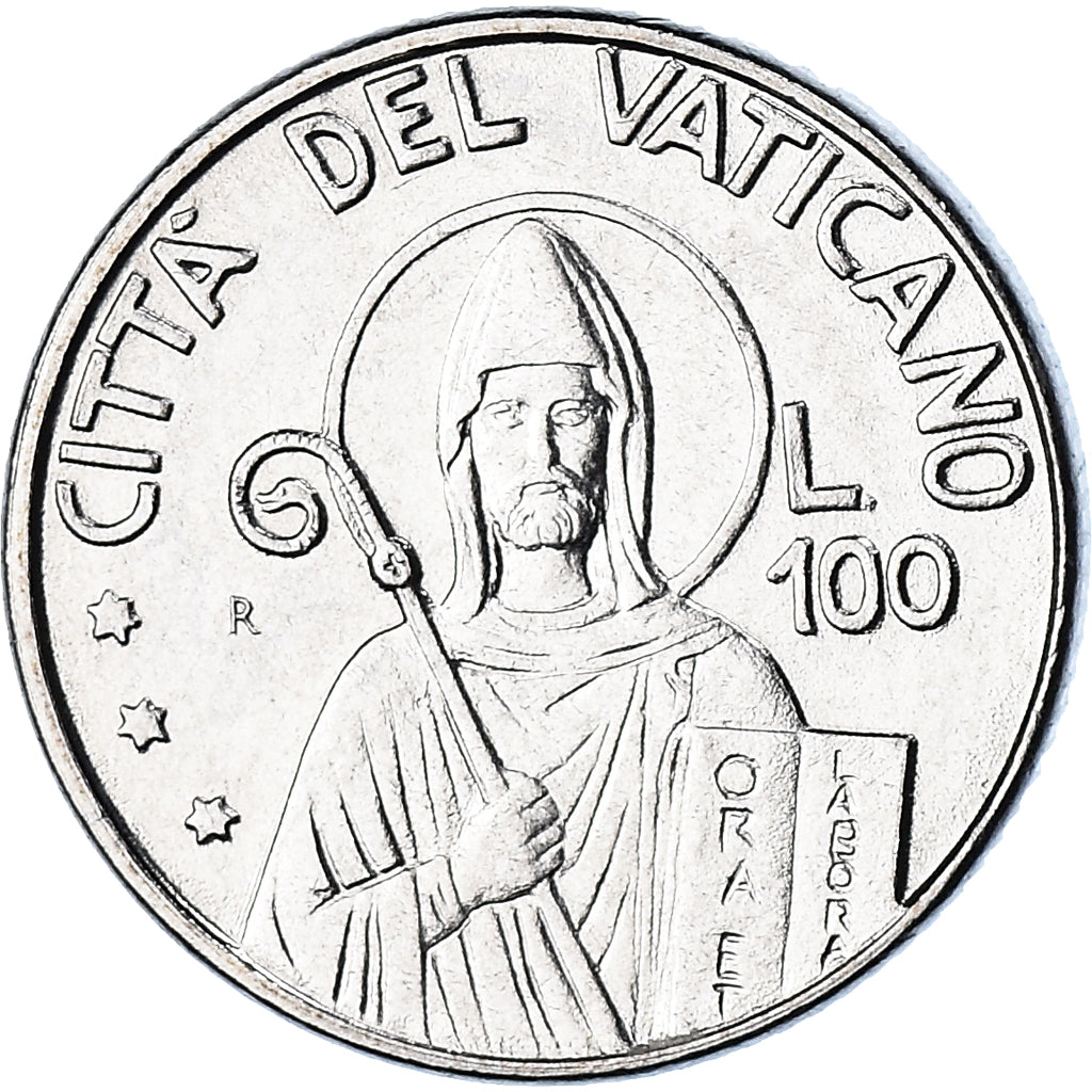 Coin, VATICAN CITY, John Paul II, 100 Lire, 1990, FDC, MS(65-70), Stainless