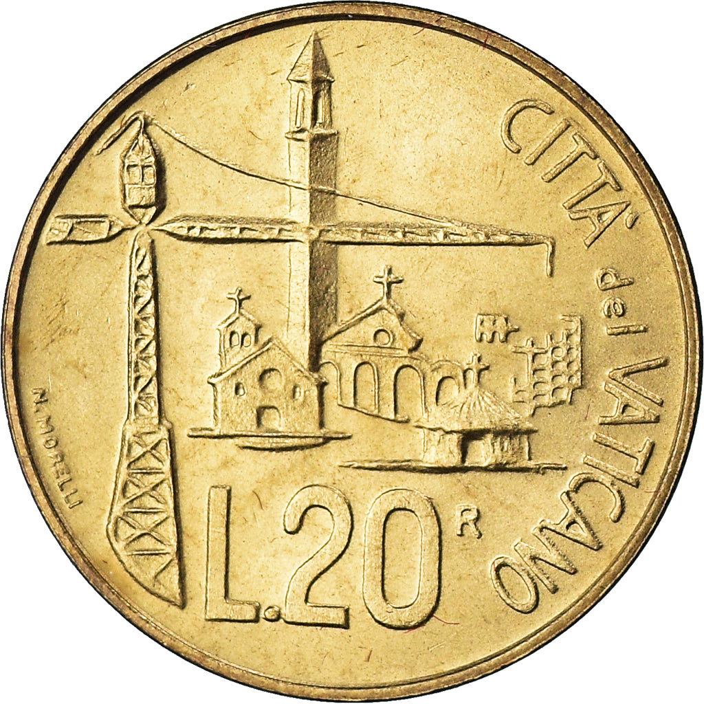 Coin, VATICAN CITY, John Paul II, 20 Lire, 1991, FDC, MS(65-70)