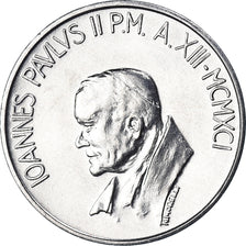 Coin, VATICAN CITY, John Paul II, 10 Lire, 1991, FDC, MS(65-70), Aluminum