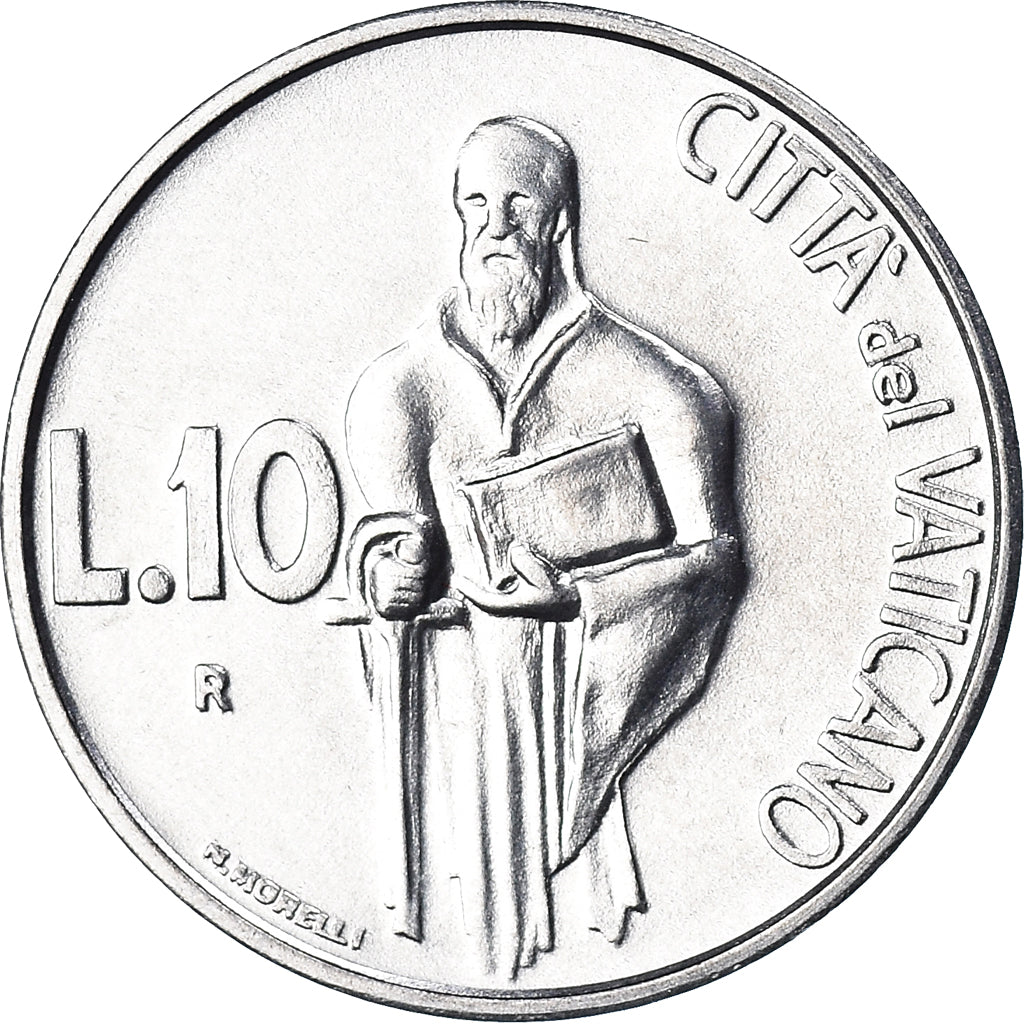 Coin, VATICAN CITY, John Paul II, 10 Lire, 1991, FDC, MS(65-70), Aluminum