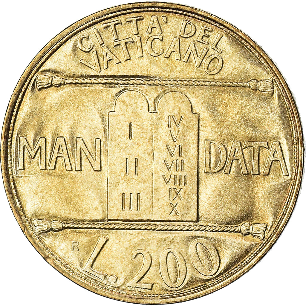 Coin, VATICAN CITY, John Paul II, 200 Lire, 1993, Roma, FDC, MS(65-70)