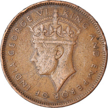 Moneta, Mauritius, George VI, 5 Cents, 1942, Pretoria, BB, Bronzo, KM:20