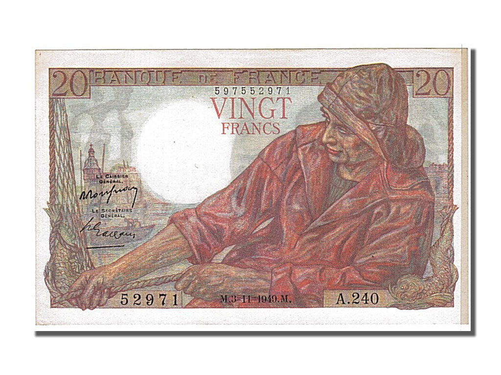 Billet, France, 20 Francs, 20 F 1942-1950 ''Pêcheur'', 1949, 1949-11-03, NEUF