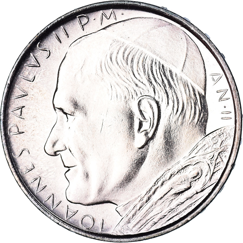 Moneda, CIUDAD DEL VATICANO, John Paul II, 500 Lire, 1980, FDC.AN 2, FDC, Plata