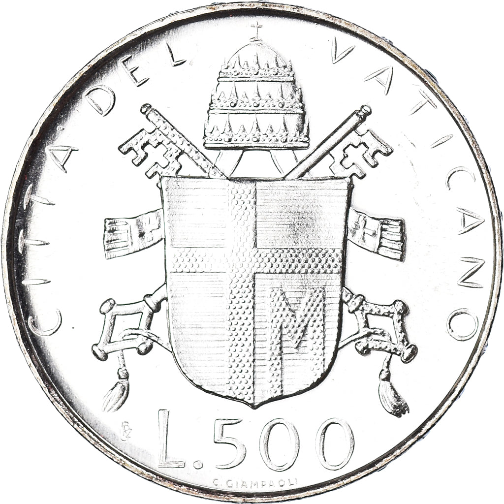 Moneda, CIUDAD DEL VATICANO, John Paul II, 500 Lire, 1980, FDC.AN 2, FDC, Plata