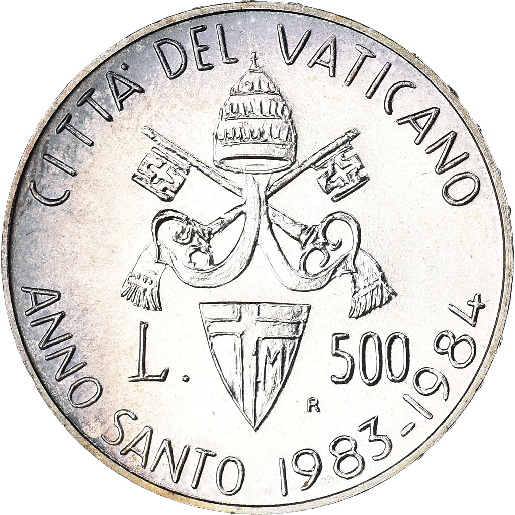 Moneta, Vaticano, 500 Lire, 1983, FDC, FDC, Argento