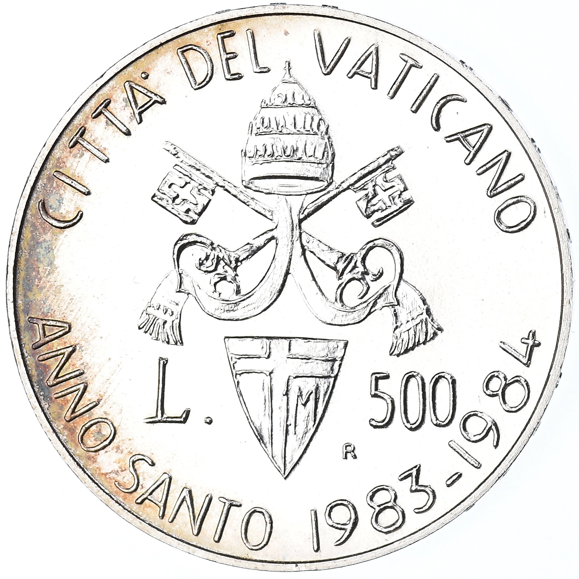 Moneda, Vaticano, 500 Lire, 1983, FDC, FDC, Plata