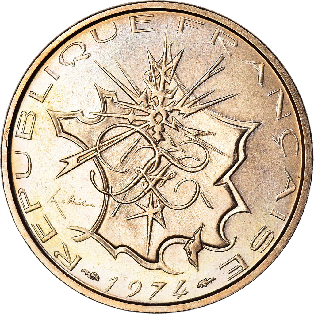 Moneta, Francia, Mathieu, 10 Francs, 1974, Paris, FDC, Nichel-ottone, KM:940