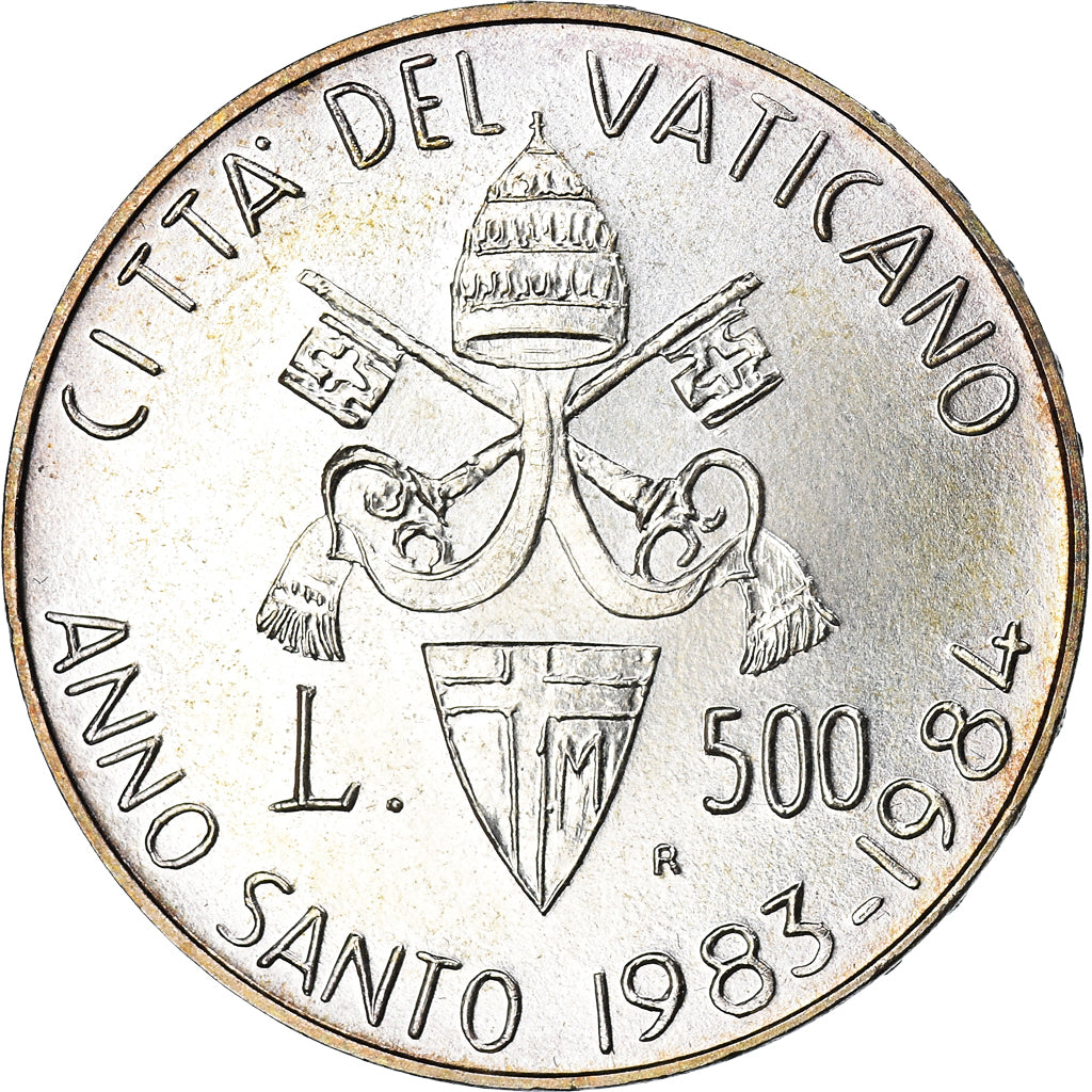 Coin, VATICAN CITY, John Paul II, 500 Lire, 1983, Roma, FDC, MS(65-70), Silver