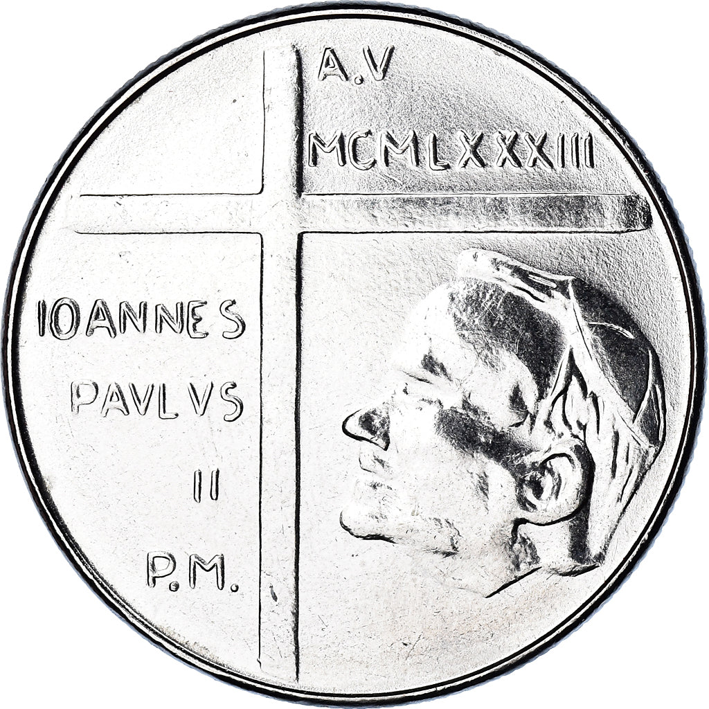 Coin, VATICAN CITY, John Paul II, 50 Lire, 1983, Roma, FDC, MS(65-70), Stainless