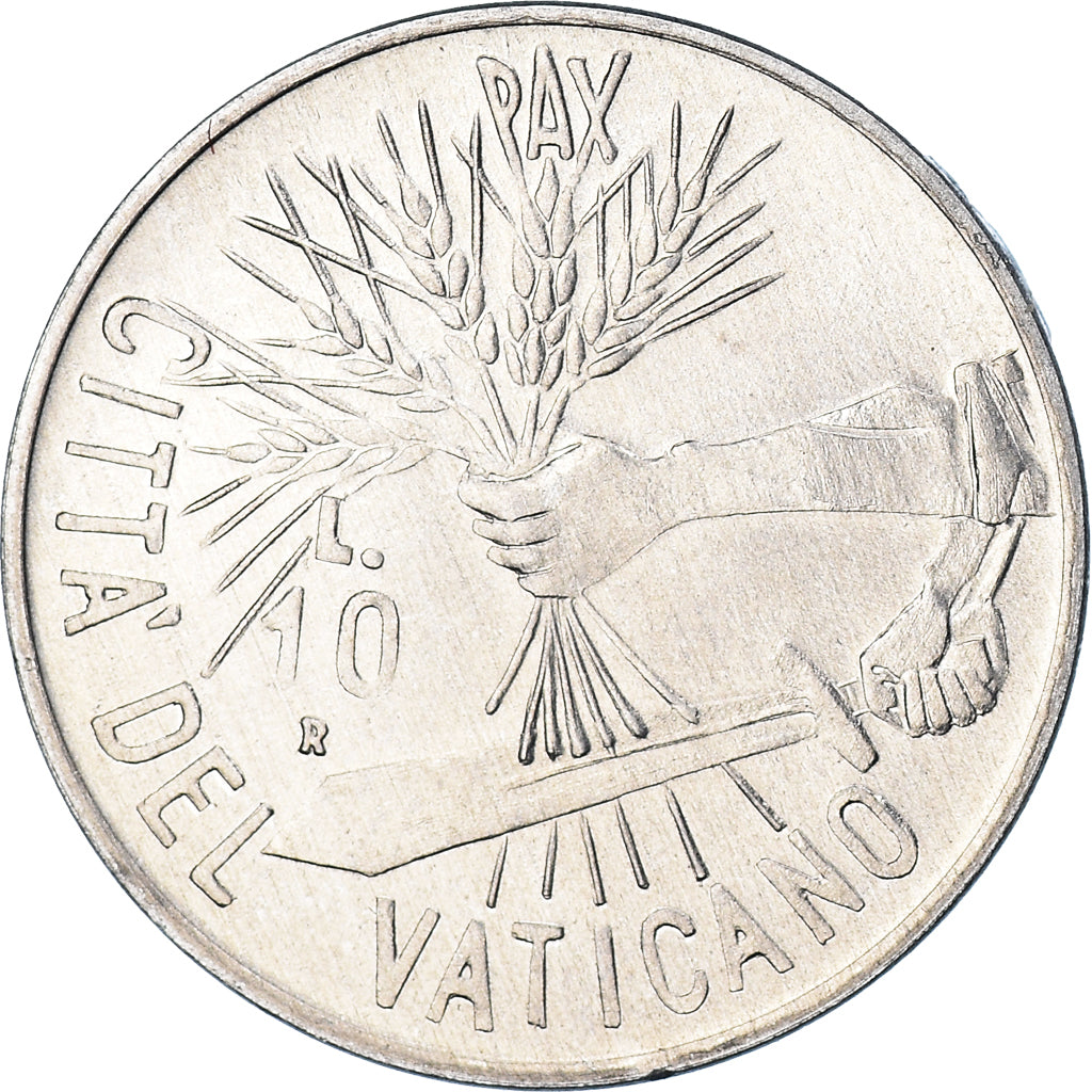Coin, VATICAN CITY, John Paul II, 10 Lire, 1984, Rome, FDC, MS(65-70), Aluminum