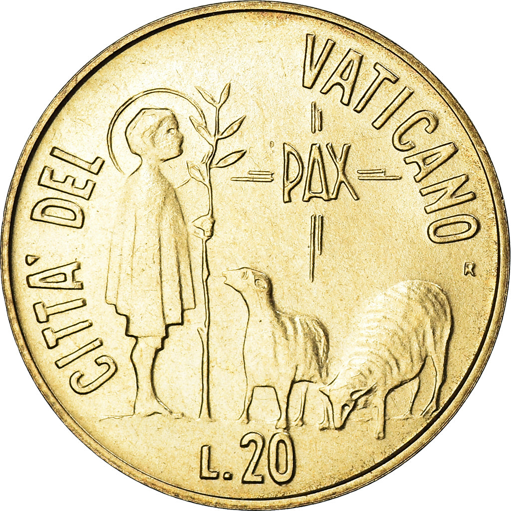 Coin, VATICAN CITY, John Paul II, 20 Lire, 1984, Roma, FDC, MS(65-70)