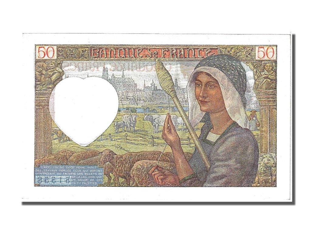 France, 50 Francs, 50 F 1940-1942 ''Jacques Coeur'', 1942, KM #93, 1942-01-08,..