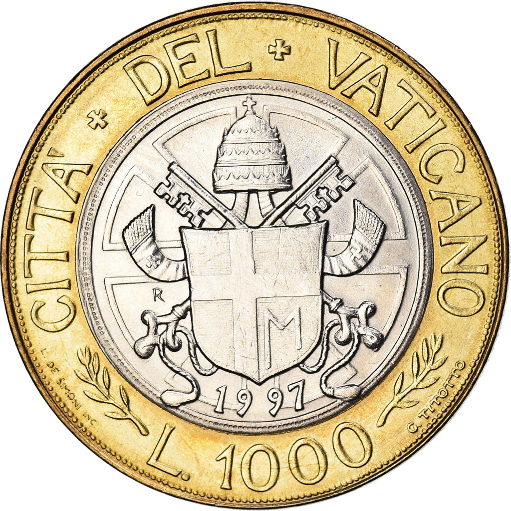 Monnaie, Cité du Vatican, John Paul II, 1000 Lire, 1997, Roma, FDC, FDC