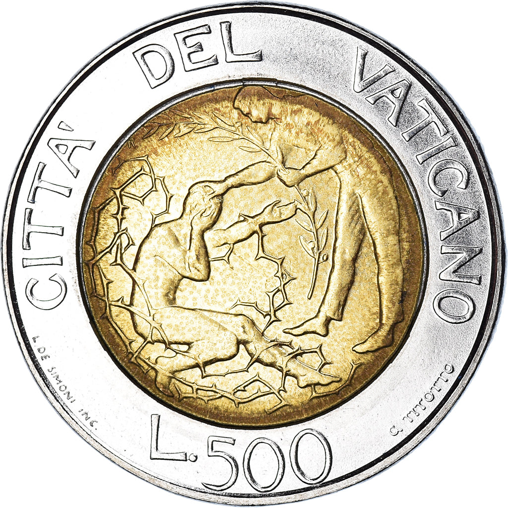 Coin, VATICAN CITY, John Paul II, 500 Lire, 1997, FDC, MS(65-70), Bi-Metallic