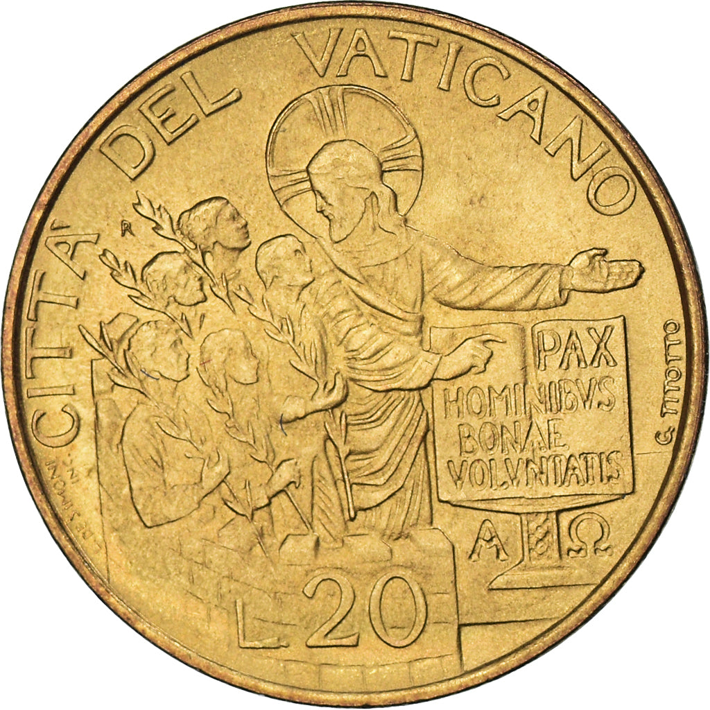 Coin, VATICAN CITY, John Paul II, 20 Lire, 1997, FDC, MS(65-70)
