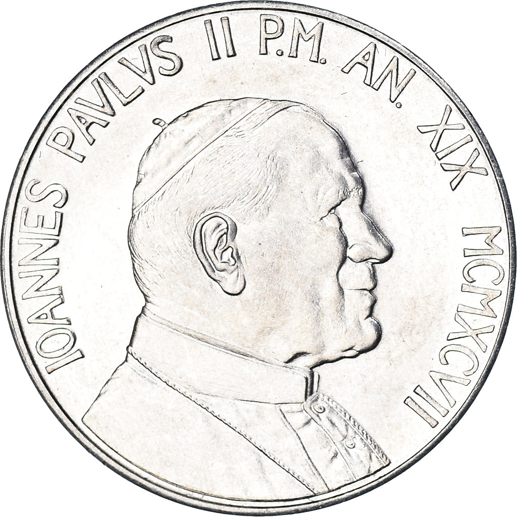 Coin, VATICAN CITY, John Paul II, 10 Lire, 1997, FDC, MS(65-70), Aluminum