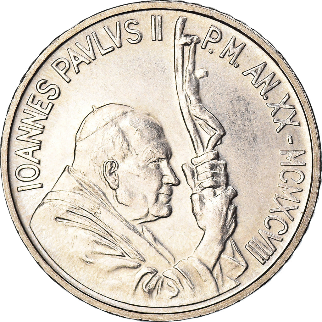 Coin, VATICAN CITY, John Paul II, 100 Lire, 1998, FDC, MS(65-70), Copper-nickel