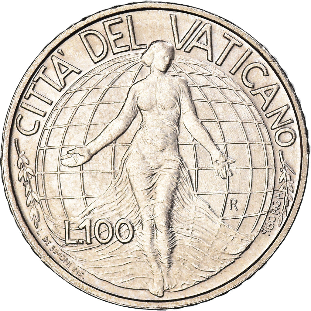 Coin, VATICAN CITY, John Paul II, 100 Lire, 1998, FDC, MS(65-70), Copper-nickel