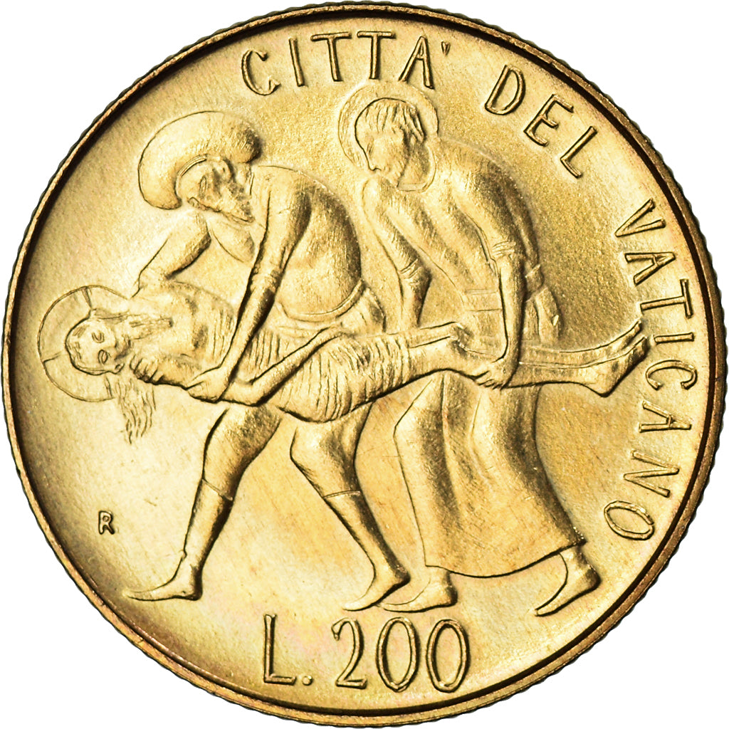 Coin, VATICAN CITY, John Paul II, 200 Lire, 1981, Roma, FDC, MS(65-70)
