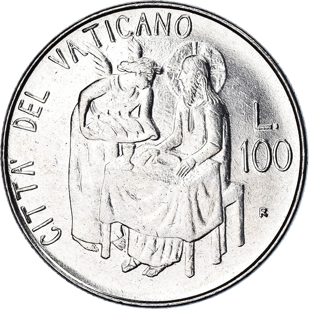 Coin, VATICAN CITY, John Paul II, 100 Lire, 1981, FDC, MS(65-70), Stainless