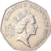 Coin, Guernsey, Elizabeth II, 50 Pence, 1986, EF(40-45), Copper-nickel, KM:45.1