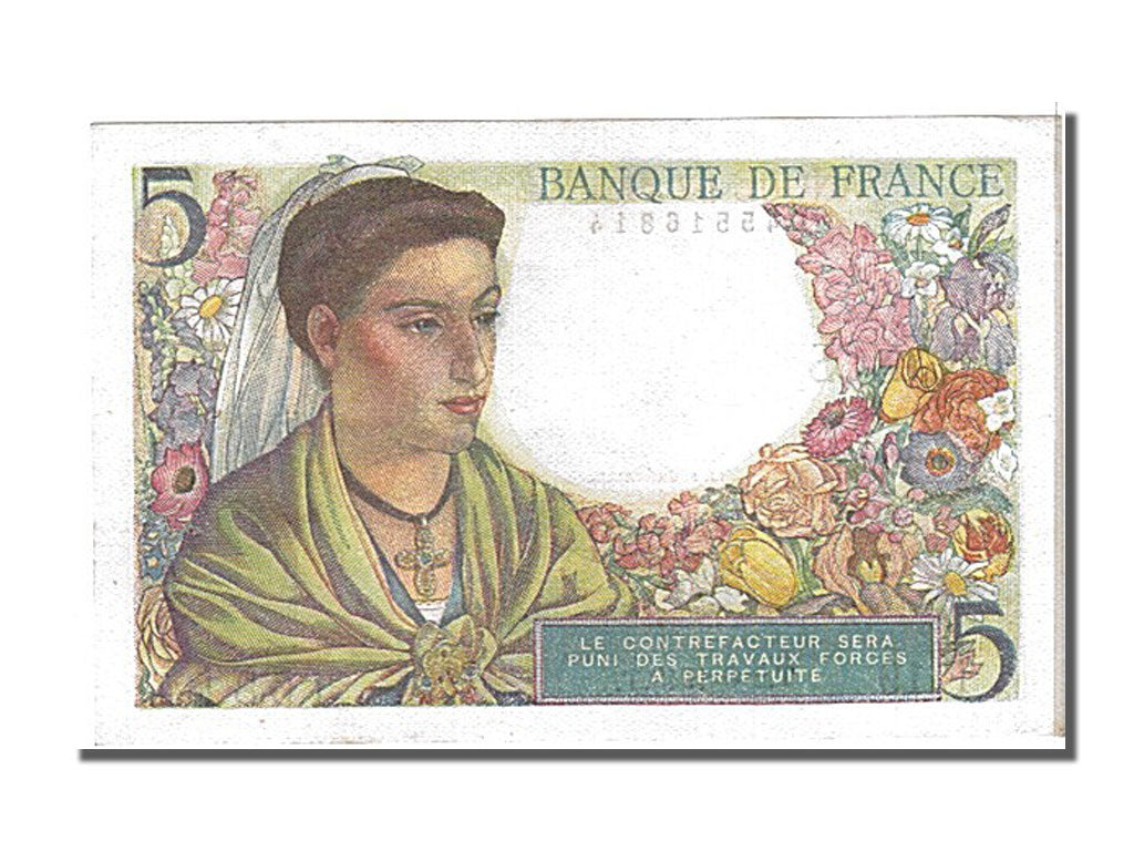 France, 5 Francs, 5 F 1943-1947 ''Berger'', 1943, KM #98a, 1943-06-02, UNC(63),.