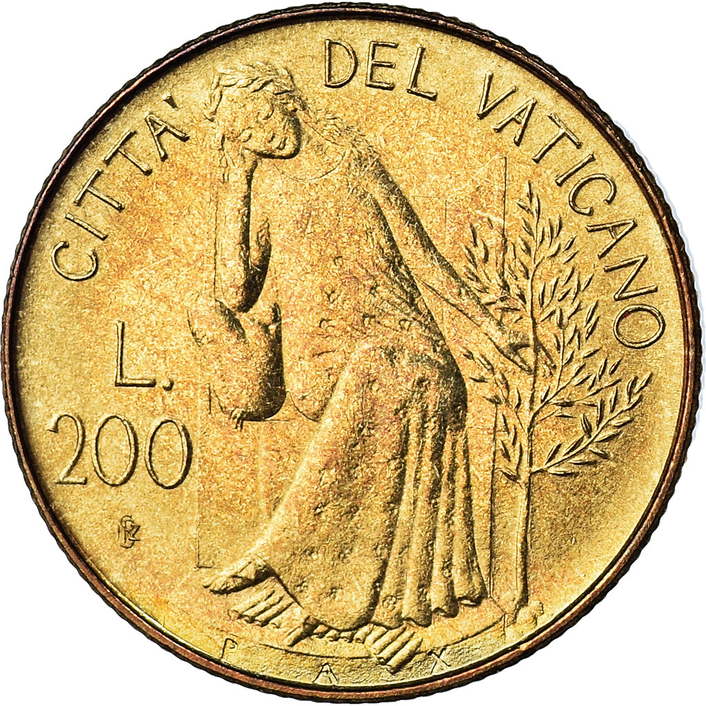 Coin, VATICAN CITY, John Paul II, 200 Lire, 1980, Roma, FDC, MS(65-70)