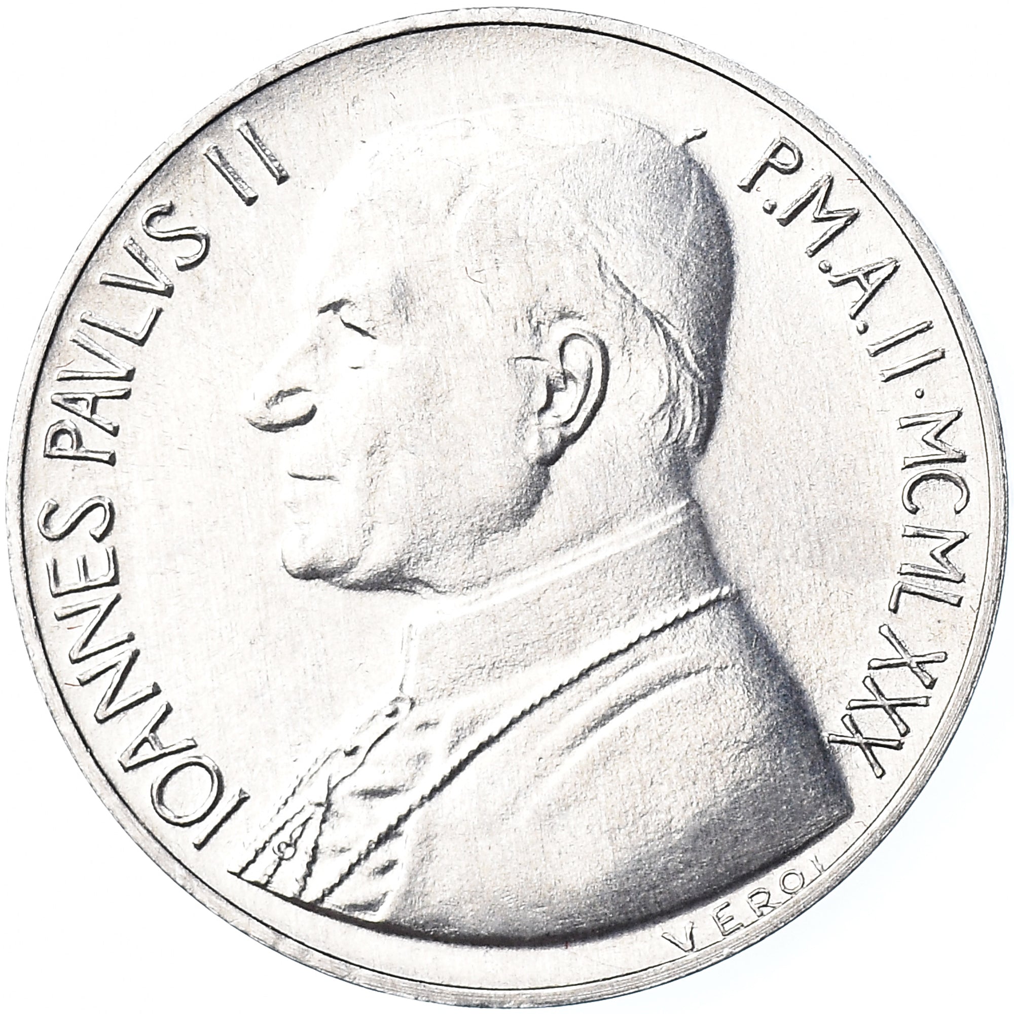 Coin, VATICAN CITY, John Paul II, 10 Lire, 1980, FDC, MS(65-70), Aluminum