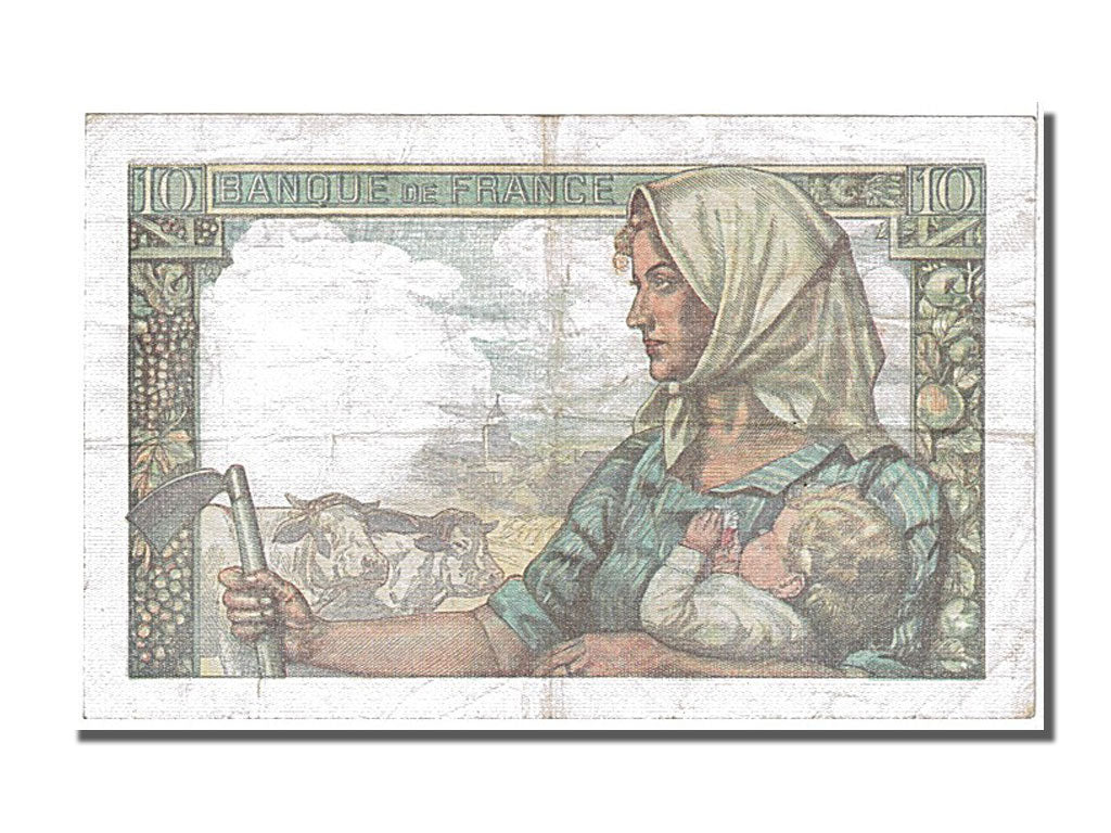 Francia, 10 Francs, 10 F 1941-1949 ''Mineur'', 1943, KM:99b, 1943-01-14, SPL-...