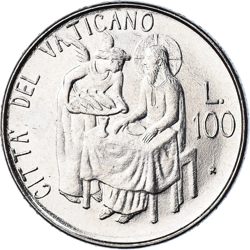 Coin, VATICAN CITY, John Paul II, 100 Lire, 1981, FDC, MS(65-70), Stainless