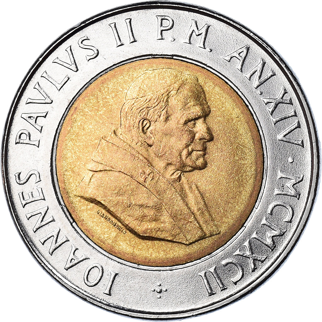 Moneta, PAŃSTWO WATYKAŃSKIE, John Paul II, 500 Lire, 1992, FDC, MS(65-70)