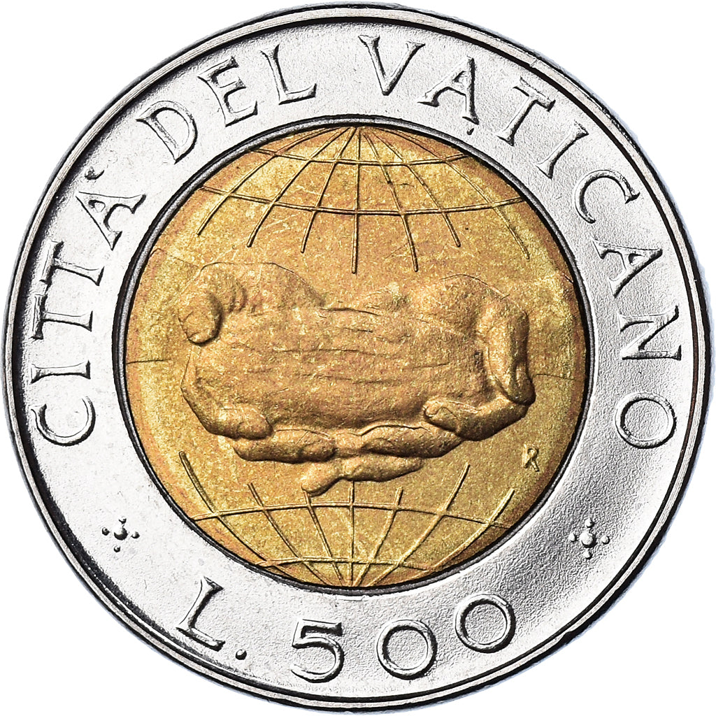 Moneta, PAŃSTWO WATYKAŃSKIE, John Paul II, 500 Lire, 1992, FDC, MS(65-70)