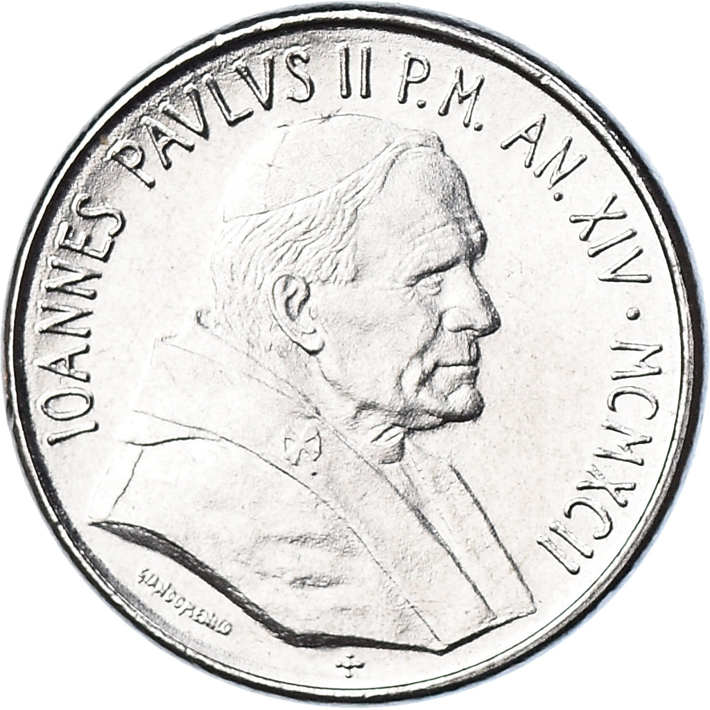 Monnaie, Cité du Vatican, John Paul II, 50 Lire, 1992, Roma, FDC, FDC, Acier