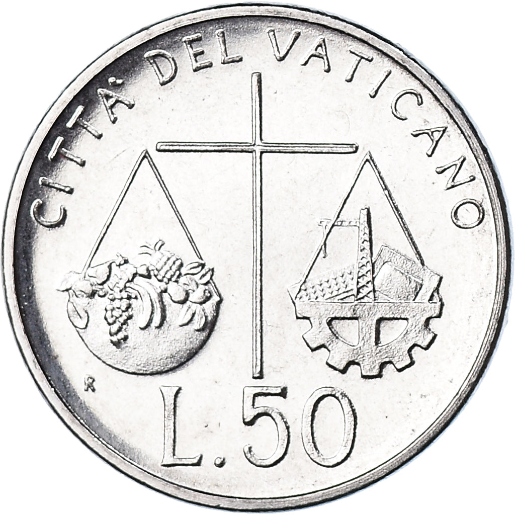 Monnaie, Cité du Vatican, John Paul II, 50 Lire, 1992, Roma, FDC, FDC, Acier