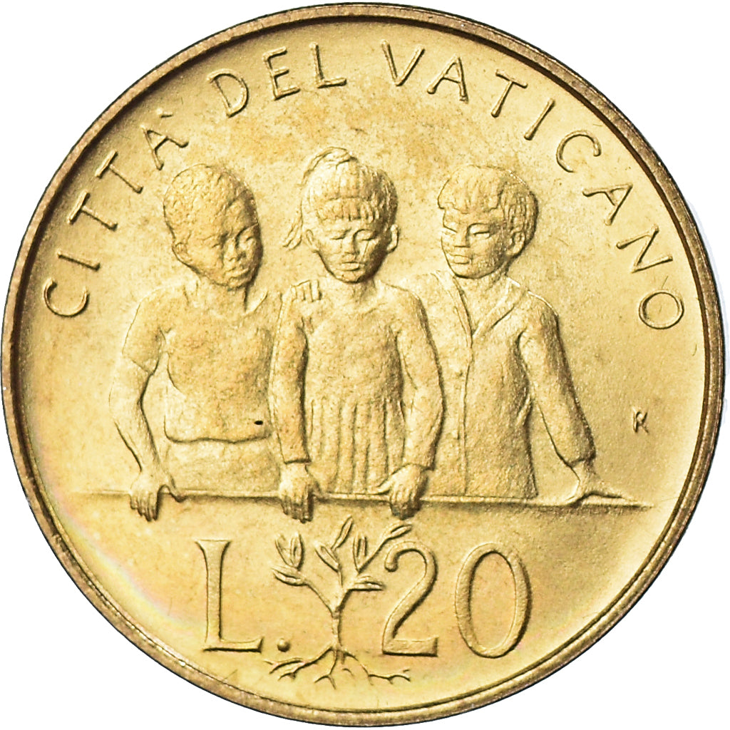 Coin, VATICAN CITY, John Paul II, 20 Lire, 1992, FDC, MS(65-70)