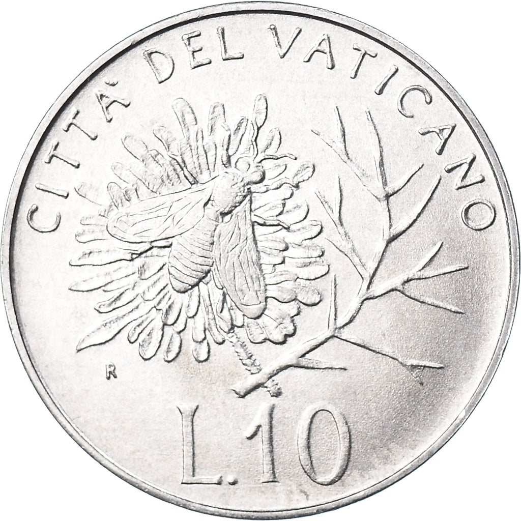 Münze, Vatikanstadt, John Paul II, 10 Lire, 1992, FDC, STGL, Aluminium, KM:236