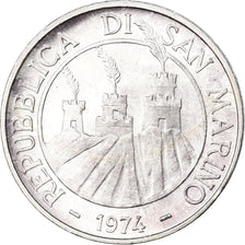 Coin, San Marino, 500 Lire, 1974, Rome, MS(65-70), Silver, KM:37