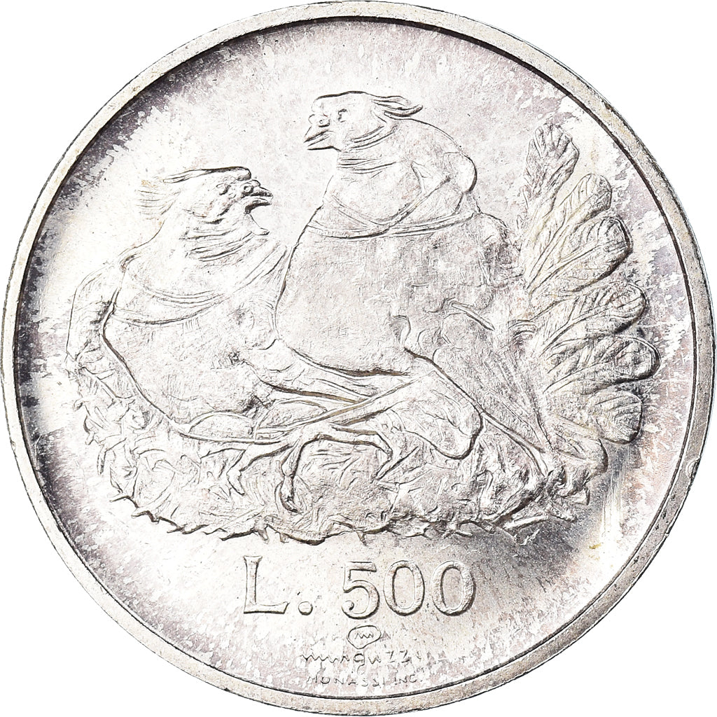Coin, San Marino, 500 Lire, 1974, Rome, MS(65-70), Silver, KM:37