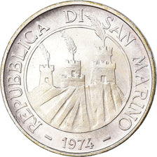 Coin, San Marino, 500 Lire, 1974, Rome, MS(65-70), Silver, KM:37