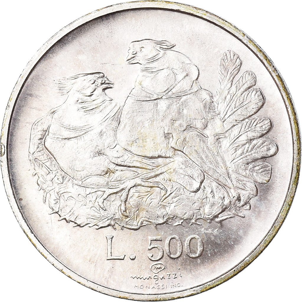 Coin, San Marino, 500 Lire, 1974, Rome, MS(65-70), Silver, KM:37