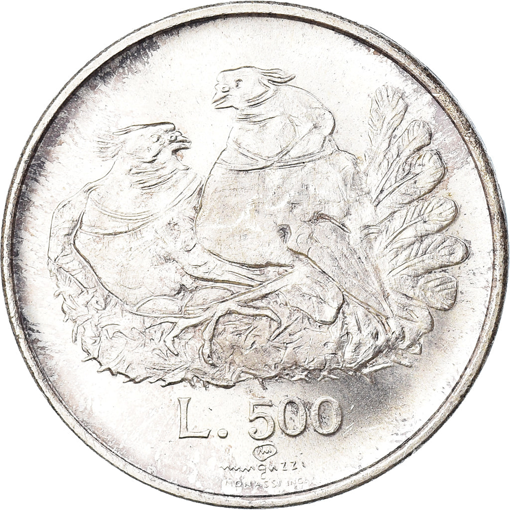 Coin, San Marino, 500 Lire, 1974, Rome, MS(65-70), Silver, KM:37
