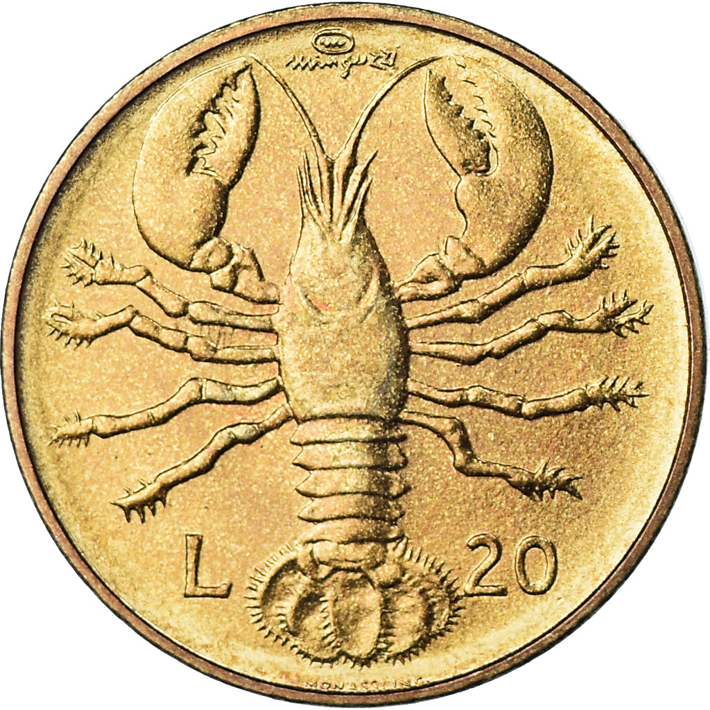Münze, San Marino, 20 Lire, 1974, Rome, STGL, Aluminum-Bronze, KM:34