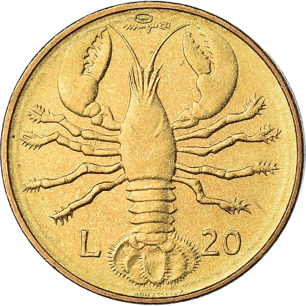 Monnaie, Saint Marin , 20 Lire, 1974, Rome, FDC, Bronze-Aluminium, KM:34