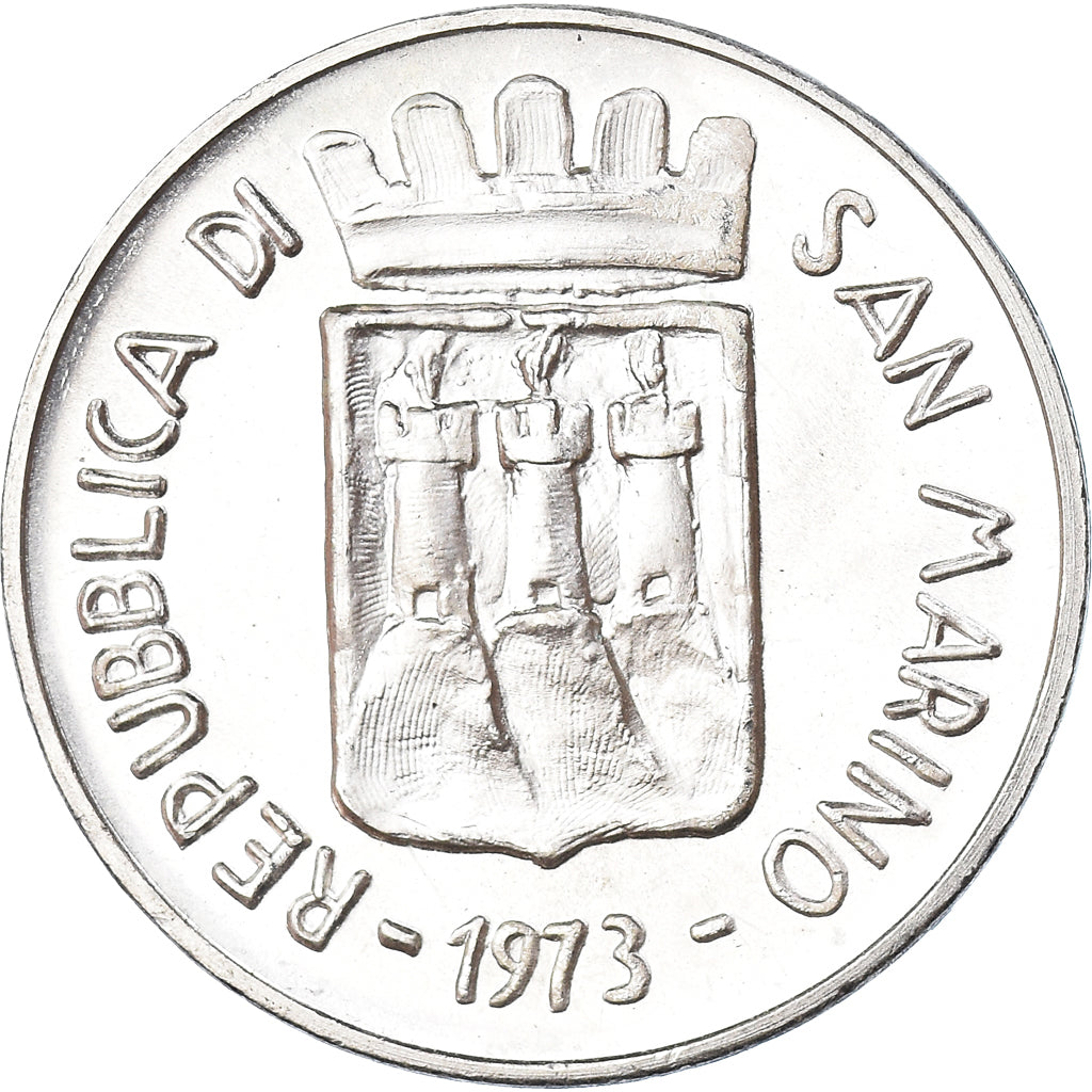 Coin, San Marino, 500 Lire, 1973, MS(65-70), Silver, KM:29